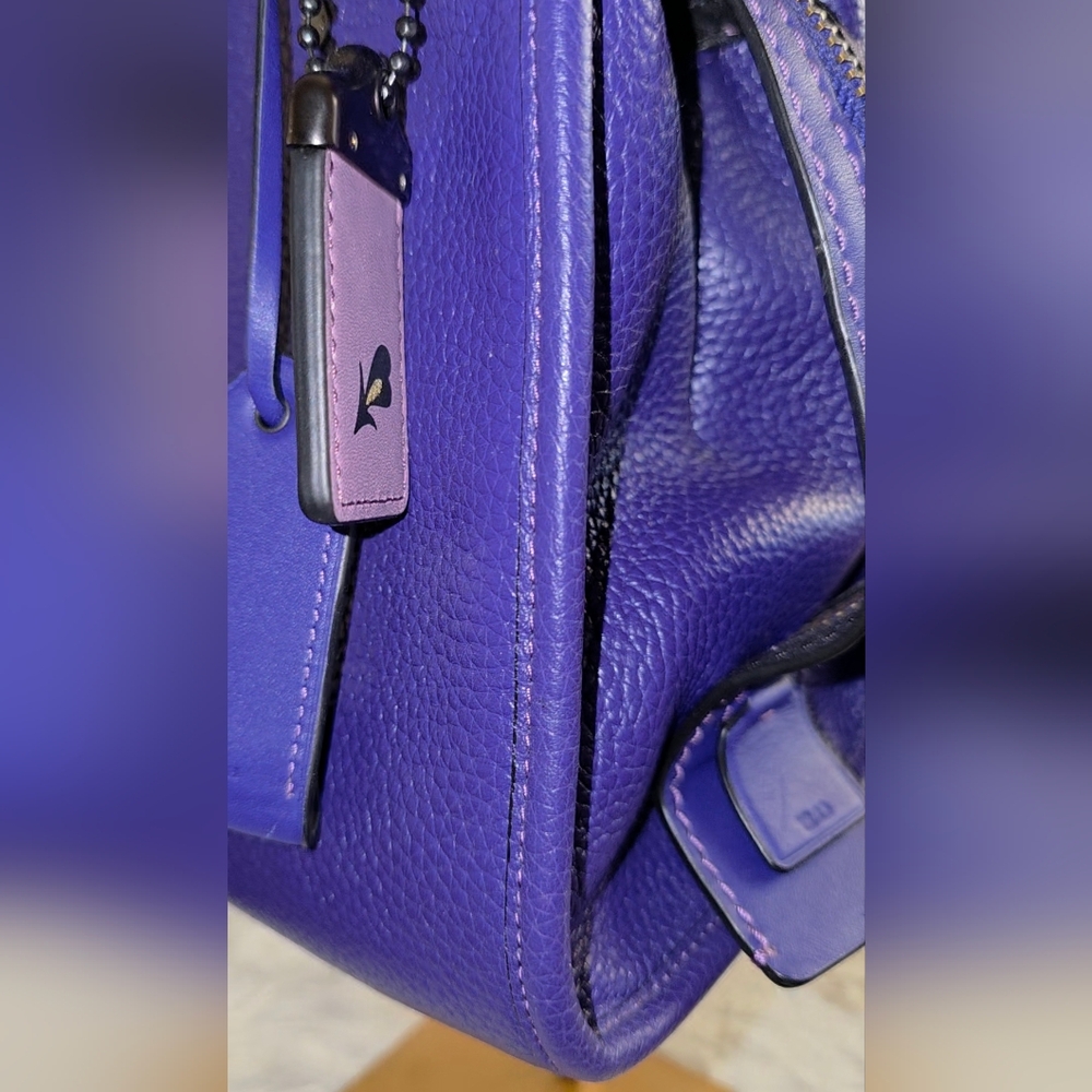 Coach LIMITED EDITION Rogue 25 Disney Dark Fairy-Purple+Coach Minnie Charm & Bow - Picture 5 of 10